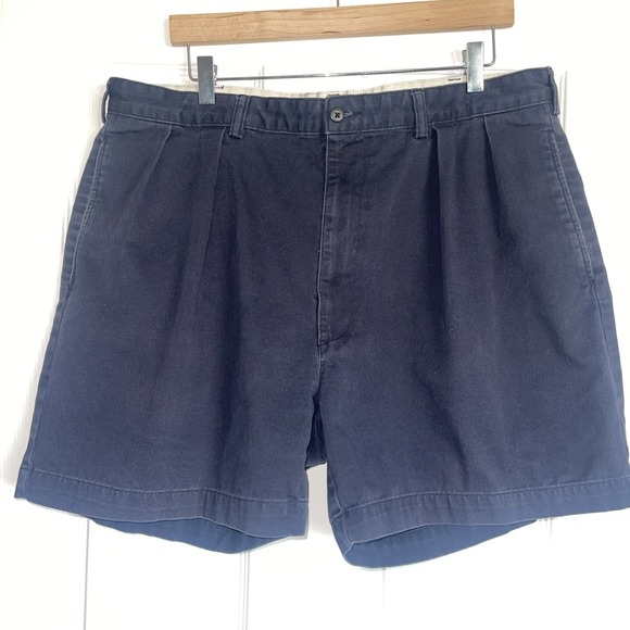 Polo Ralph Lauren Other - Polo Ralph Lauren Double Pleat Shorts 40 Navy Andrew Cotton Preppy Academia Dad